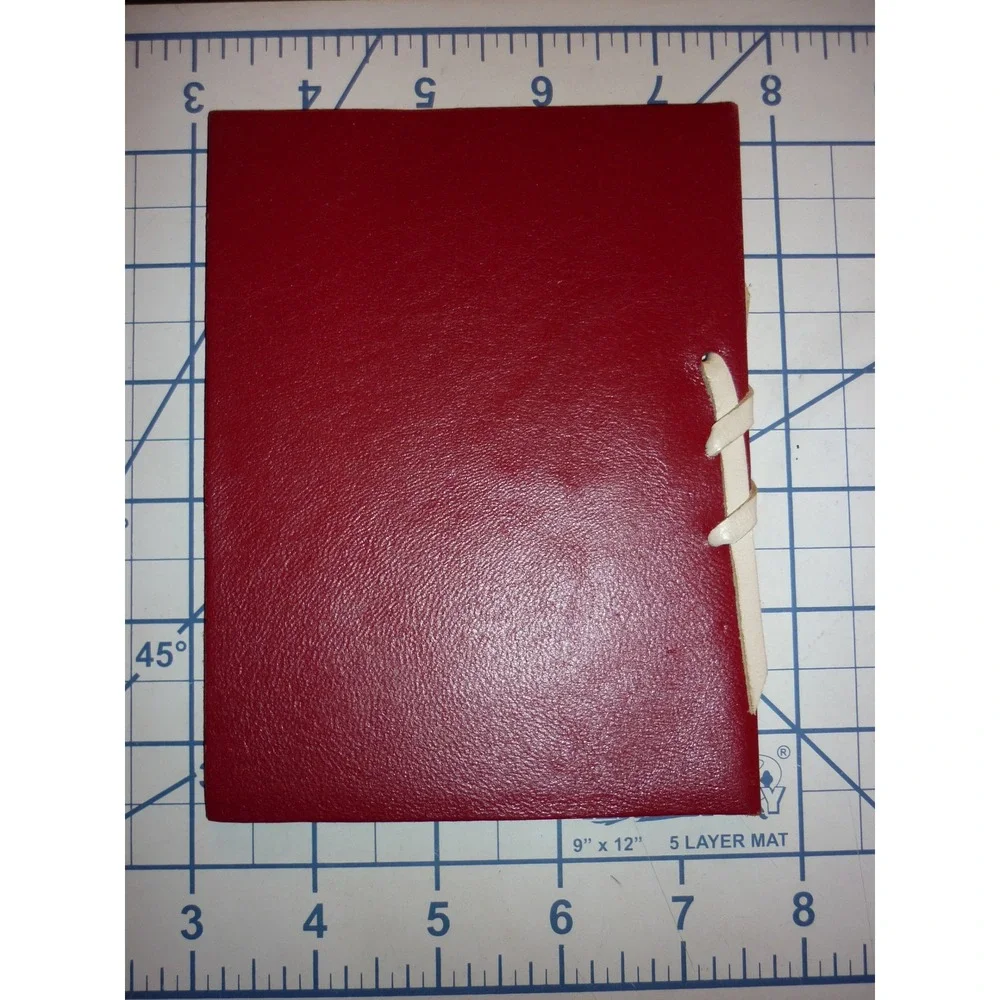 Vintage University of Denver Souvenir Photo Booklet Red Leatherette DU History
